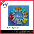 different types of blade fuses with various color codes of automobile accessories